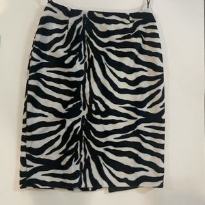 Black & White Zebra print skirt